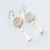 Inshunda Tassel earrings - Natural White - On white 1