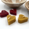 beeswax heart candles