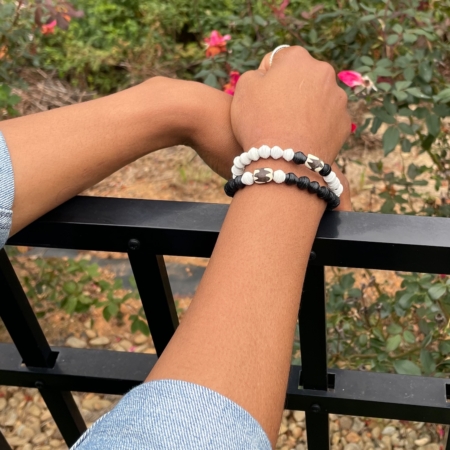 DuHope Paper Bead and Bone Bracelet