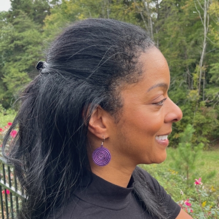 Small woven Sisal earrings